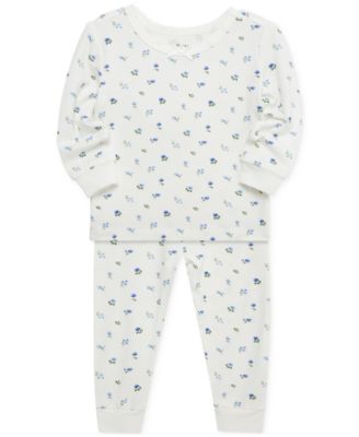 Baby Girls Toile Pajamas, 4 Piece Set