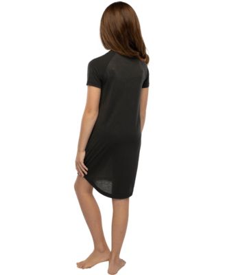 Big Girls Foil Print Hogwarts House Crest Short-Sleeve Raglan Nightgown Pajama