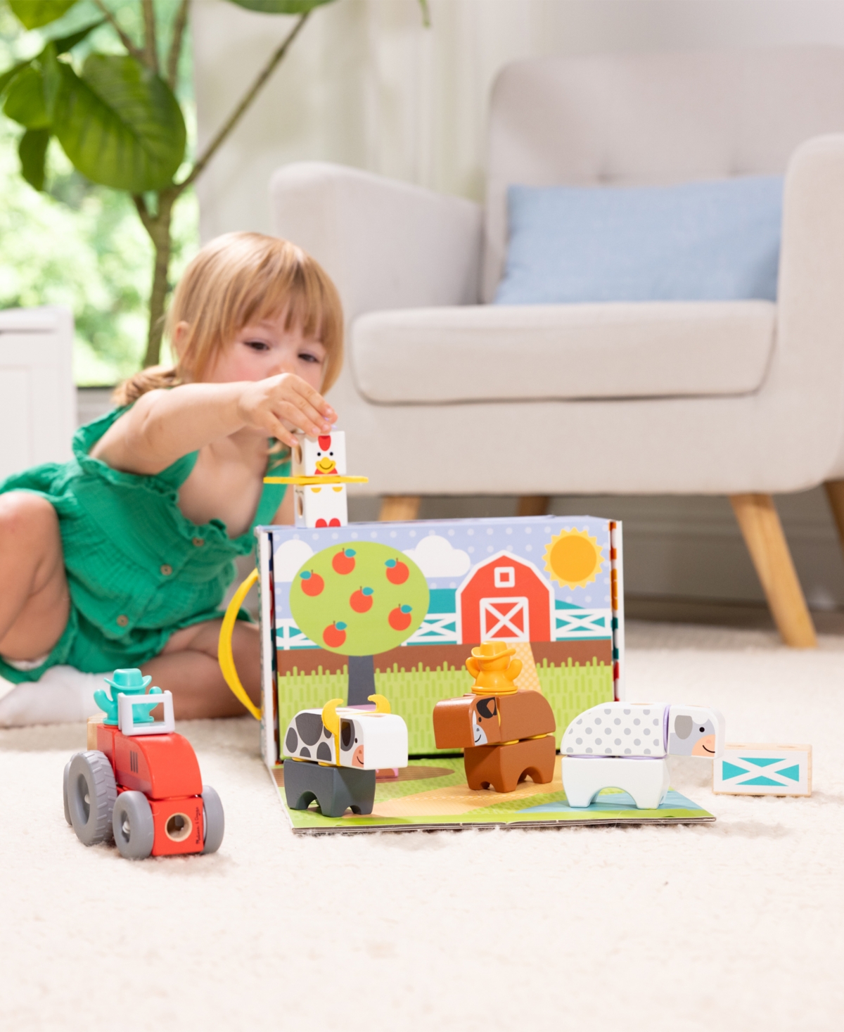 Melissa & Doug Blockables Farm Play Set