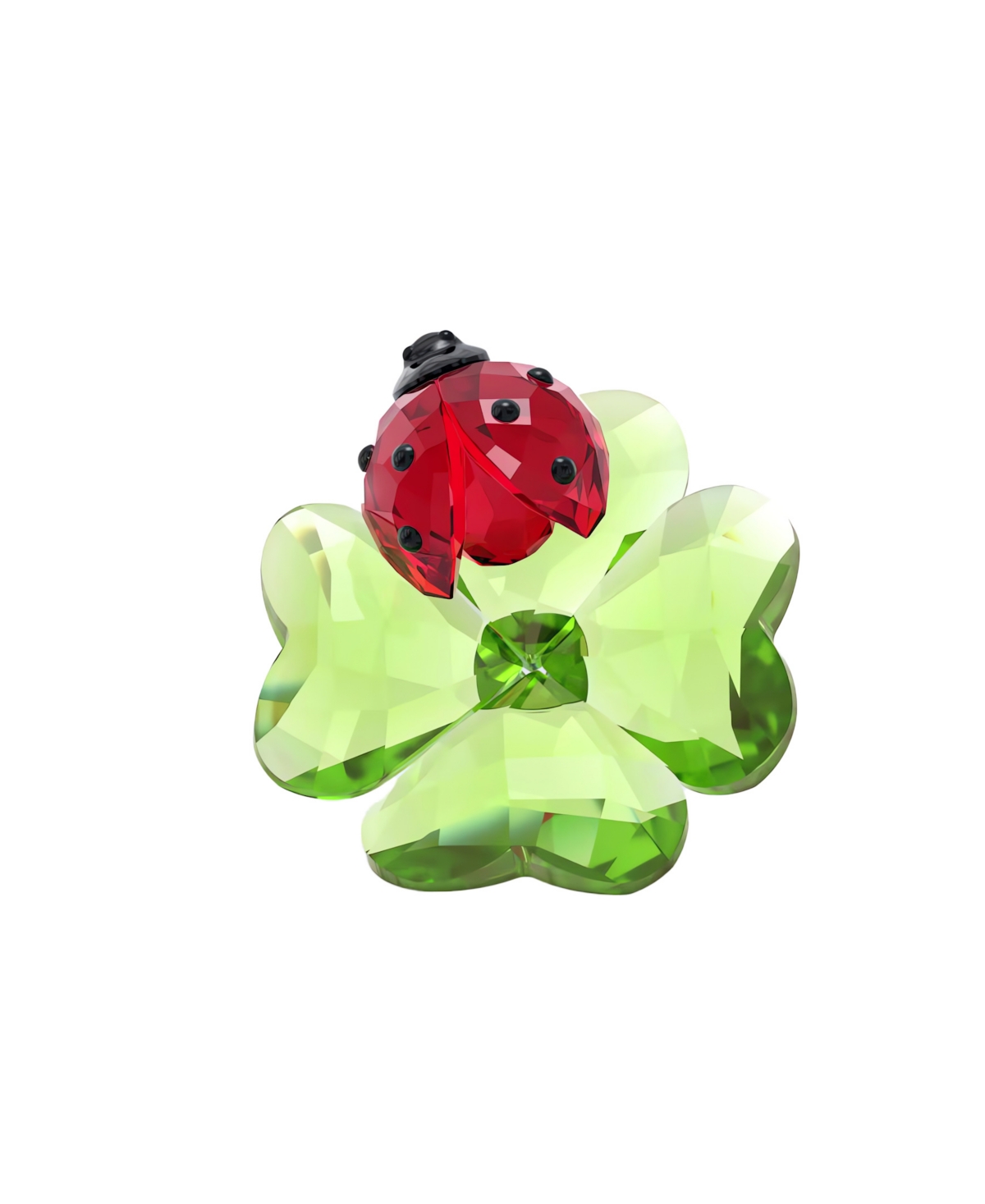 SWAROVSKI IDYLLIA LADYBUG AND CLOVER FIGURINE 
