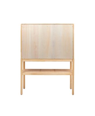 CREATIVE CO-OP 15.8" Woven Rattan and Wood Bohemian Cabinet