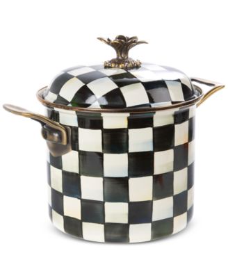 MacKenzie-Childs - Courtly Check 7-Quart Enameled Stockpot