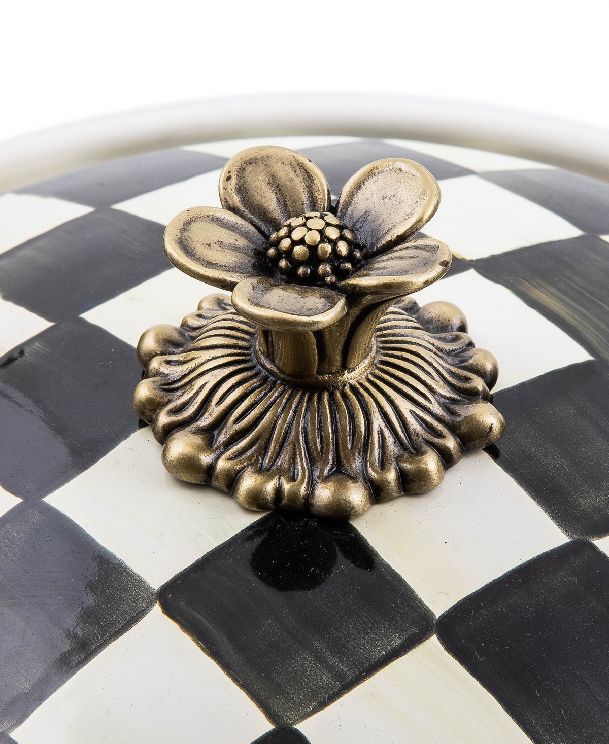 Mackenzie-childs Courtly Check Medium Casserole Dish In Black