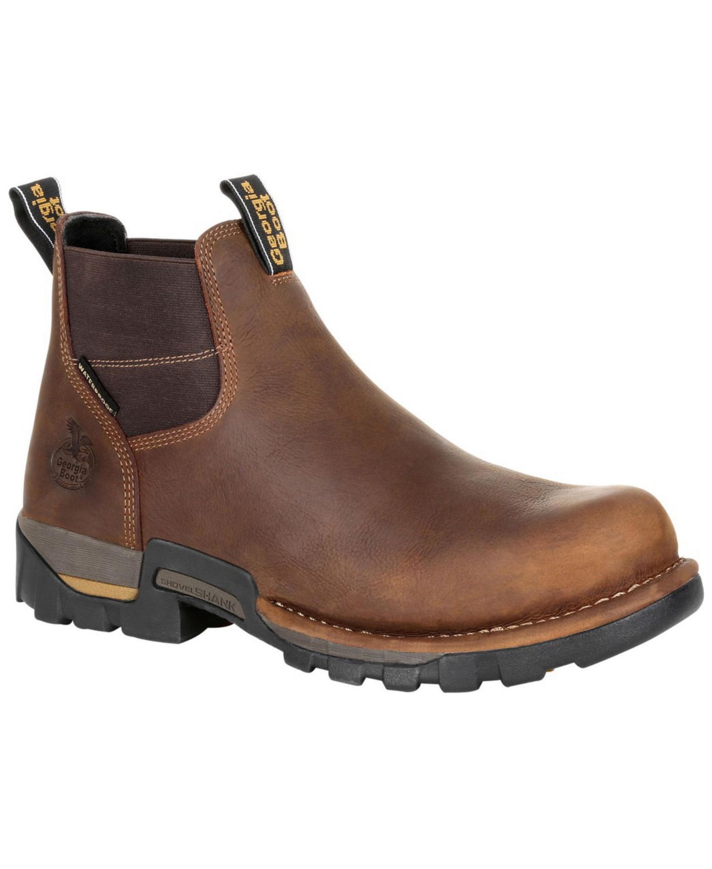 Мужские ботинки GEORGIA BOOT Eagle One Steel Toe Waterproof Chelsea Work Boot, цвет: Коричневый — фото 1