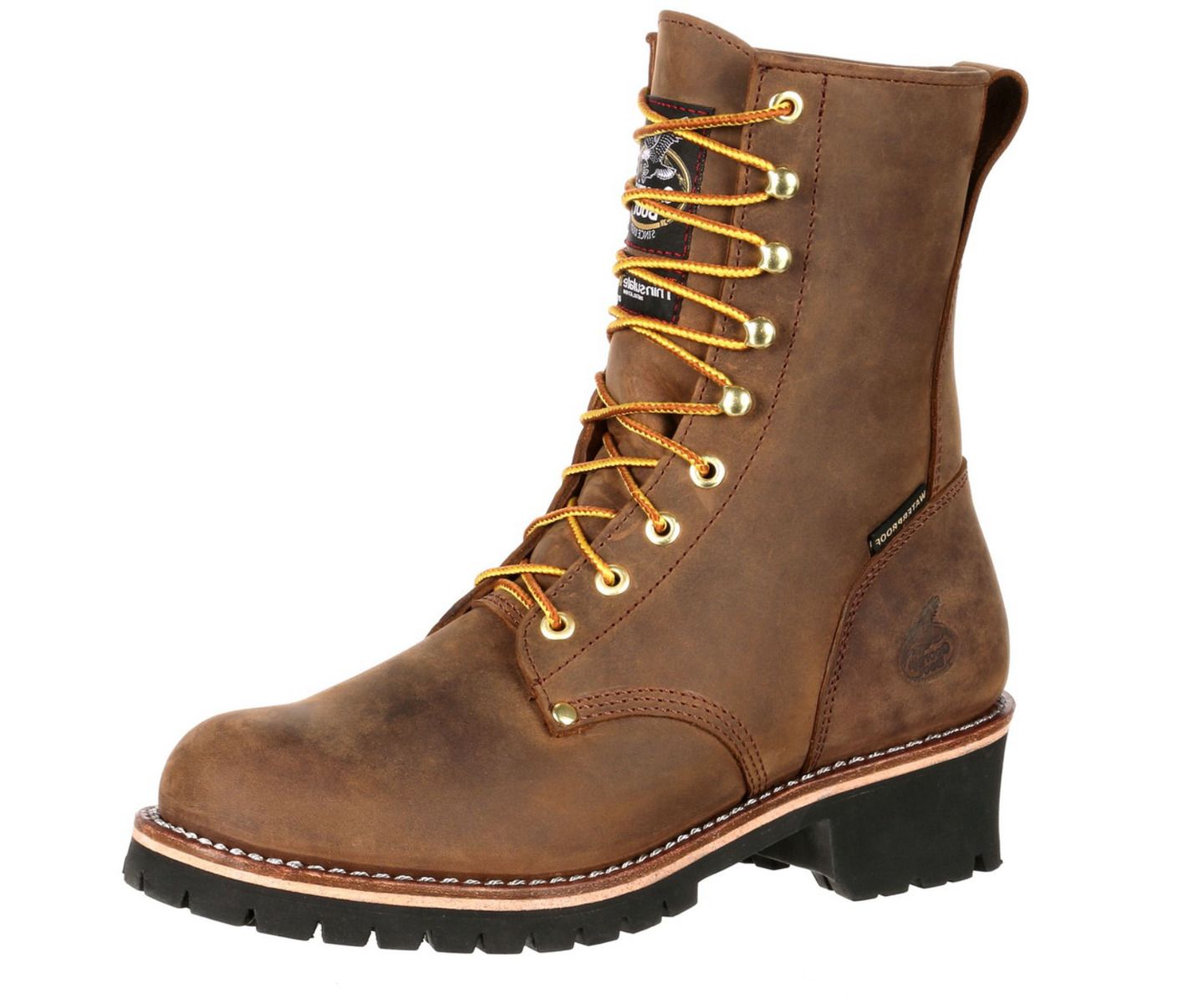 Мужские ботинки GEORGIA BOOT Steel Toe Waterproof 400G Insulated Logger Work Boot, цвет: Коричневый — фото 4