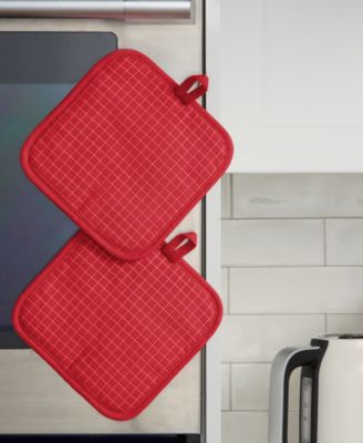 Gourmet Series Gridlines Pot Holder Set, Pack of 2