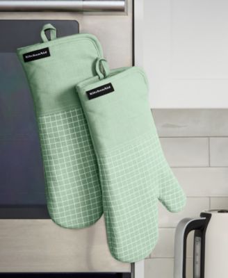 Gourmet Series Gridlines Oven Mitts Set, Pack of 2