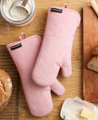 Gourmet Series Gridlines Oven Mitts Set, Pack of 2