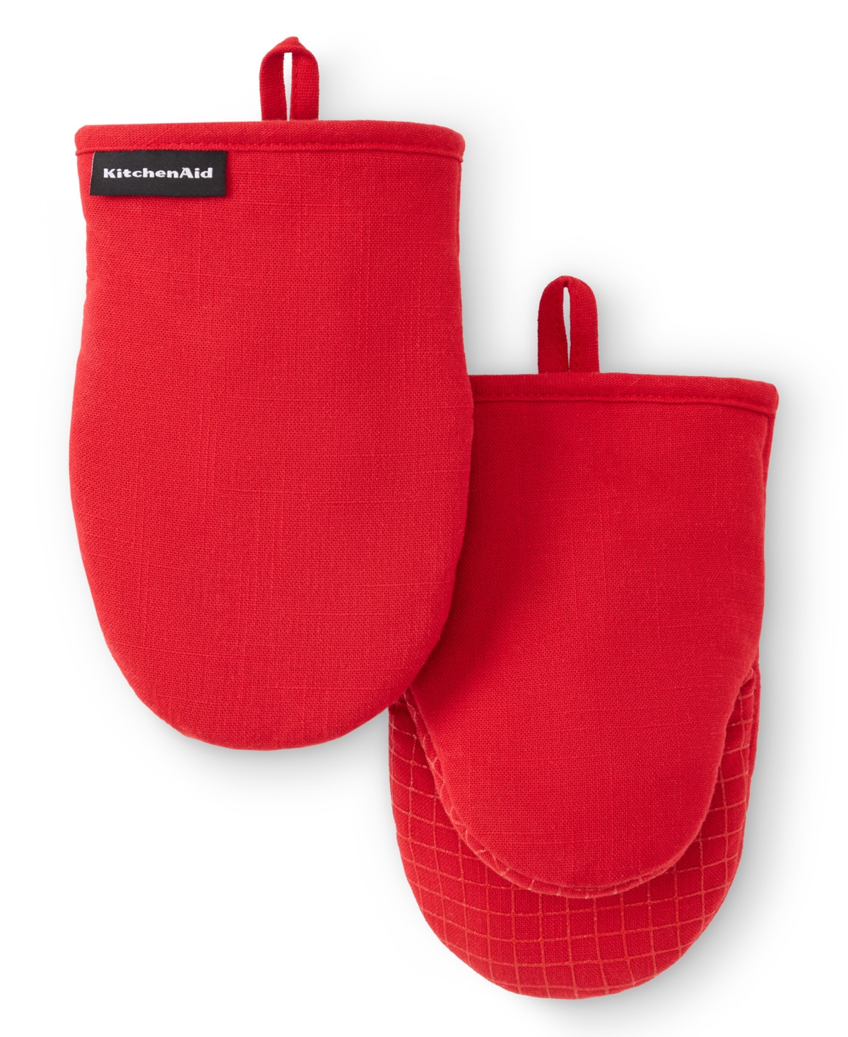 Gourmet Series Gridlines Mini Oven Mitts Set, Pack of 2 - Dried Rose