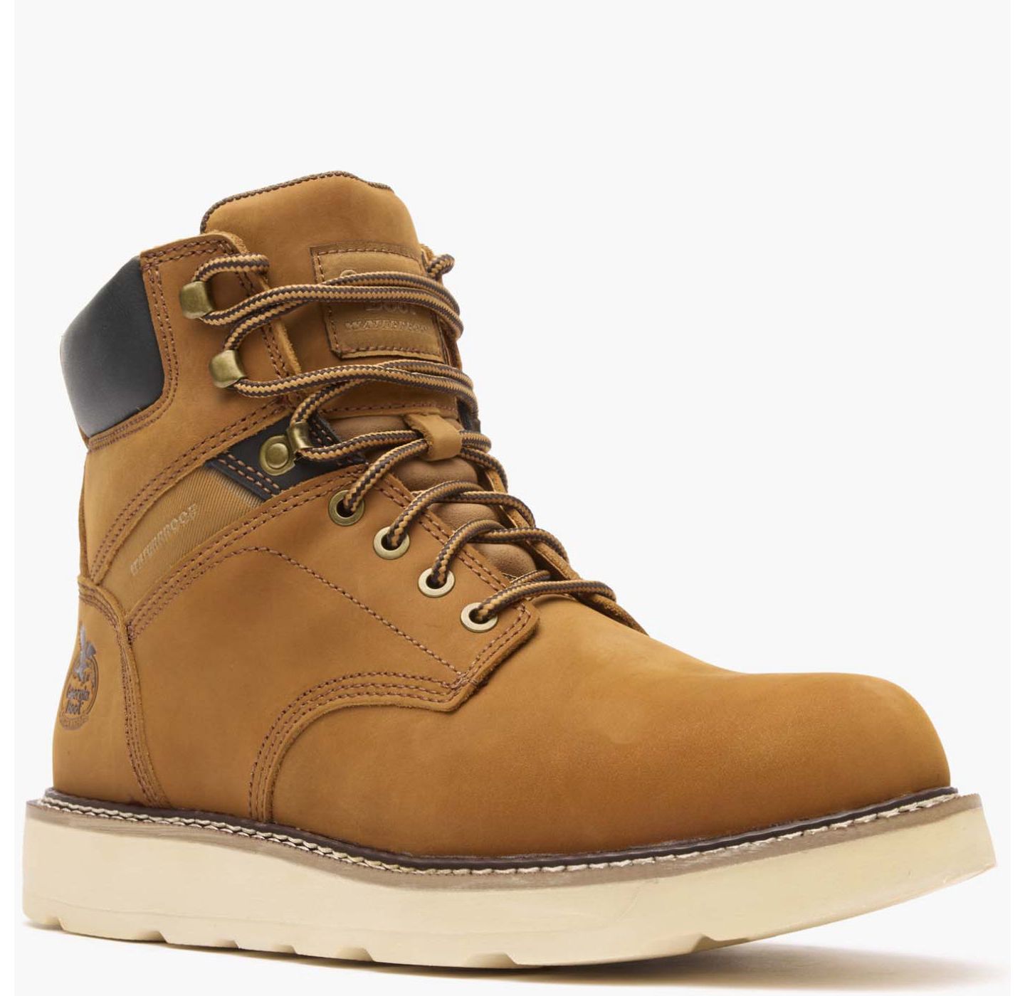 Мужские ботинки GEORGIA BOOT Core 37 Wedge Steel Toe Waterproof Work Boot, цвет: Золотой — фото 6