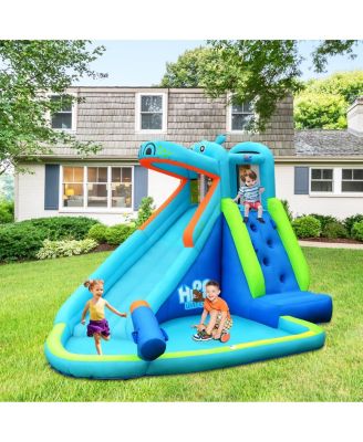 Hippo Inflatable Water Slide Bounce House with Air Blower