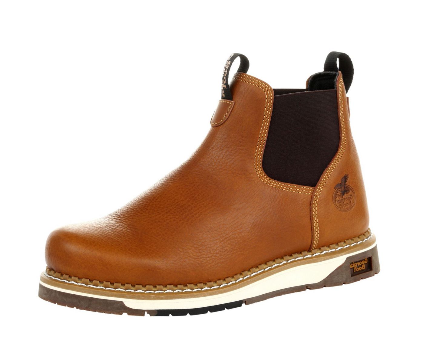 Мужские ботинки GEORGIA BOOT Amp LT Wedge Chelsea Work Boot, цвет: Коричневый — фото 7