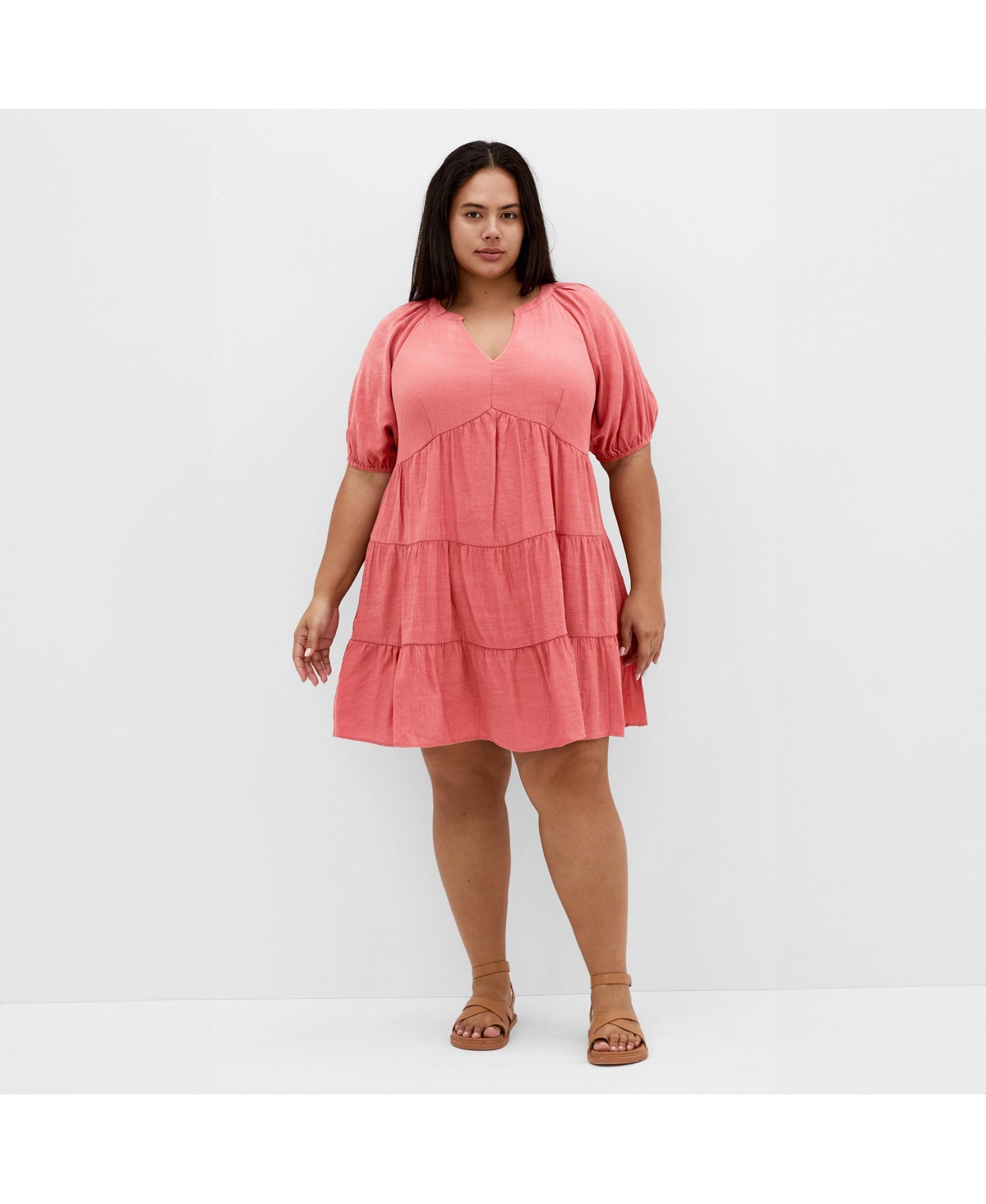 Plus Size Kara Dress - Tangerine