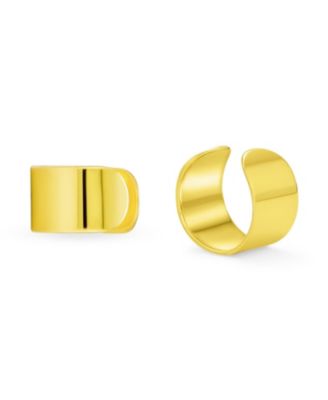 Statement Ear Cuff Cartilage Earrings Non Pierced Bold Gold Plated Design