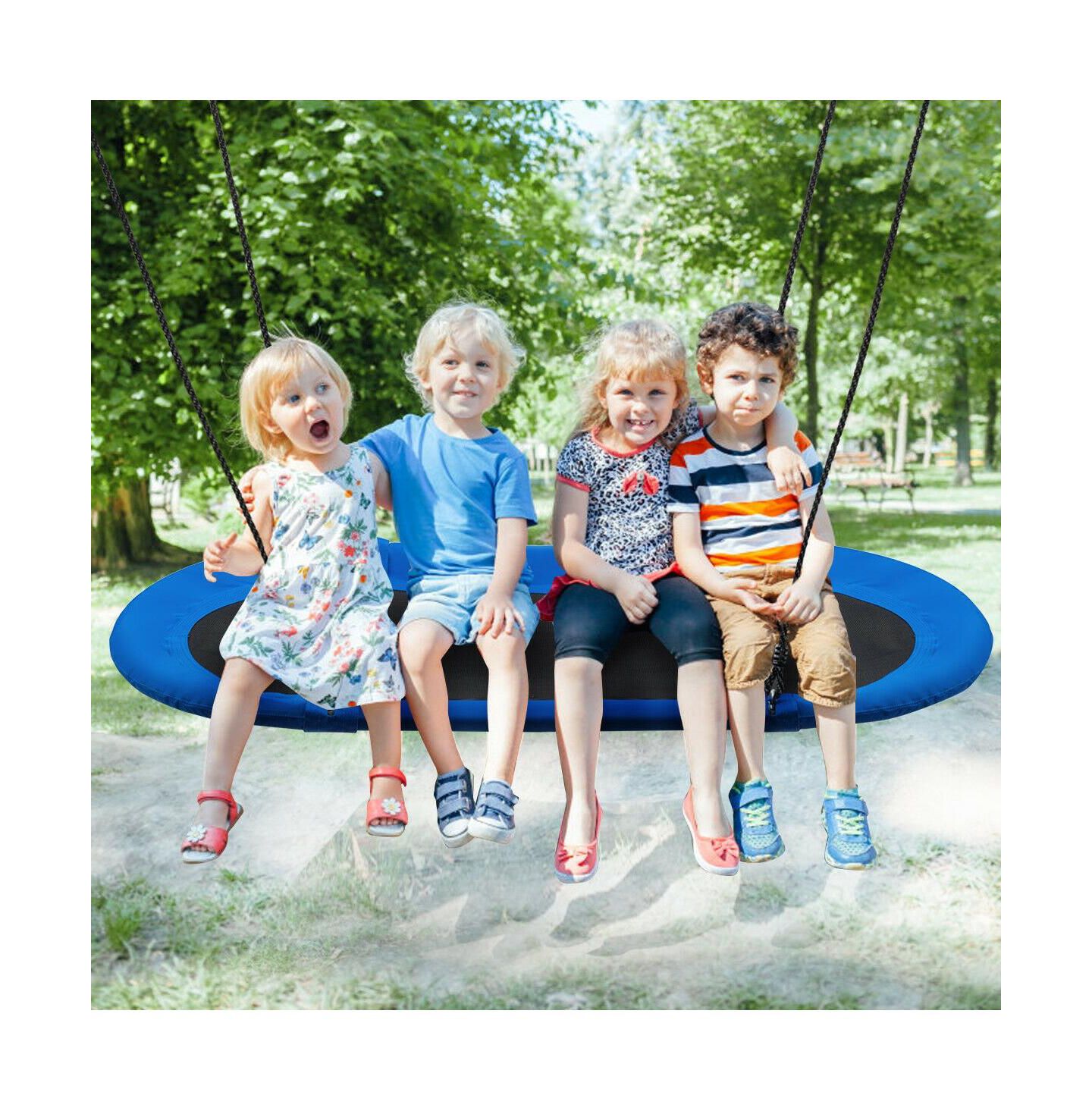 Детские игрушки Mecale Saucer Surf 60" Adjustable Swing Set, 700-lb Capacity, Ages 3+, цвет: Синий — фото 11