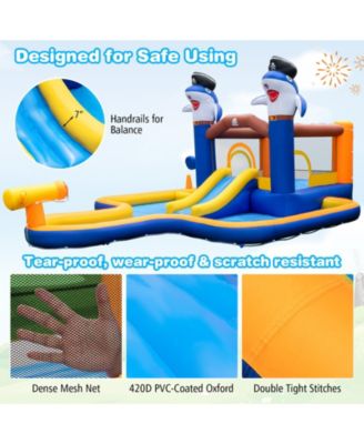 7-In-1 Water Slide Park with Splash Pool and Water Cannon without Blower