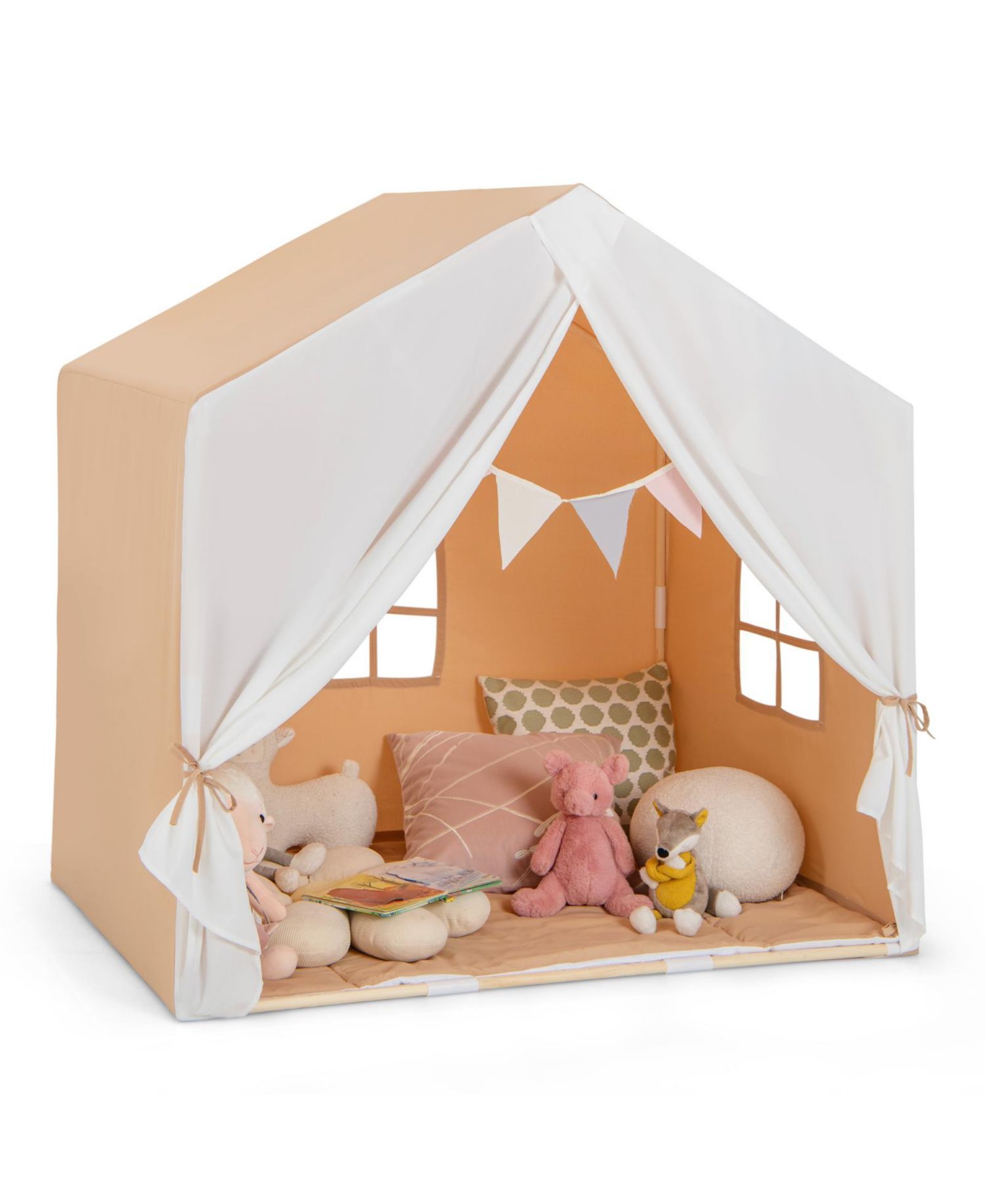 Indoor-Outdoor Play Tent with Washable Mat, 3-Piece Set