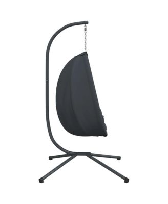 Hanging Egg Chair Anthracite Steel 45.3 x 26.0 x 76.0 in