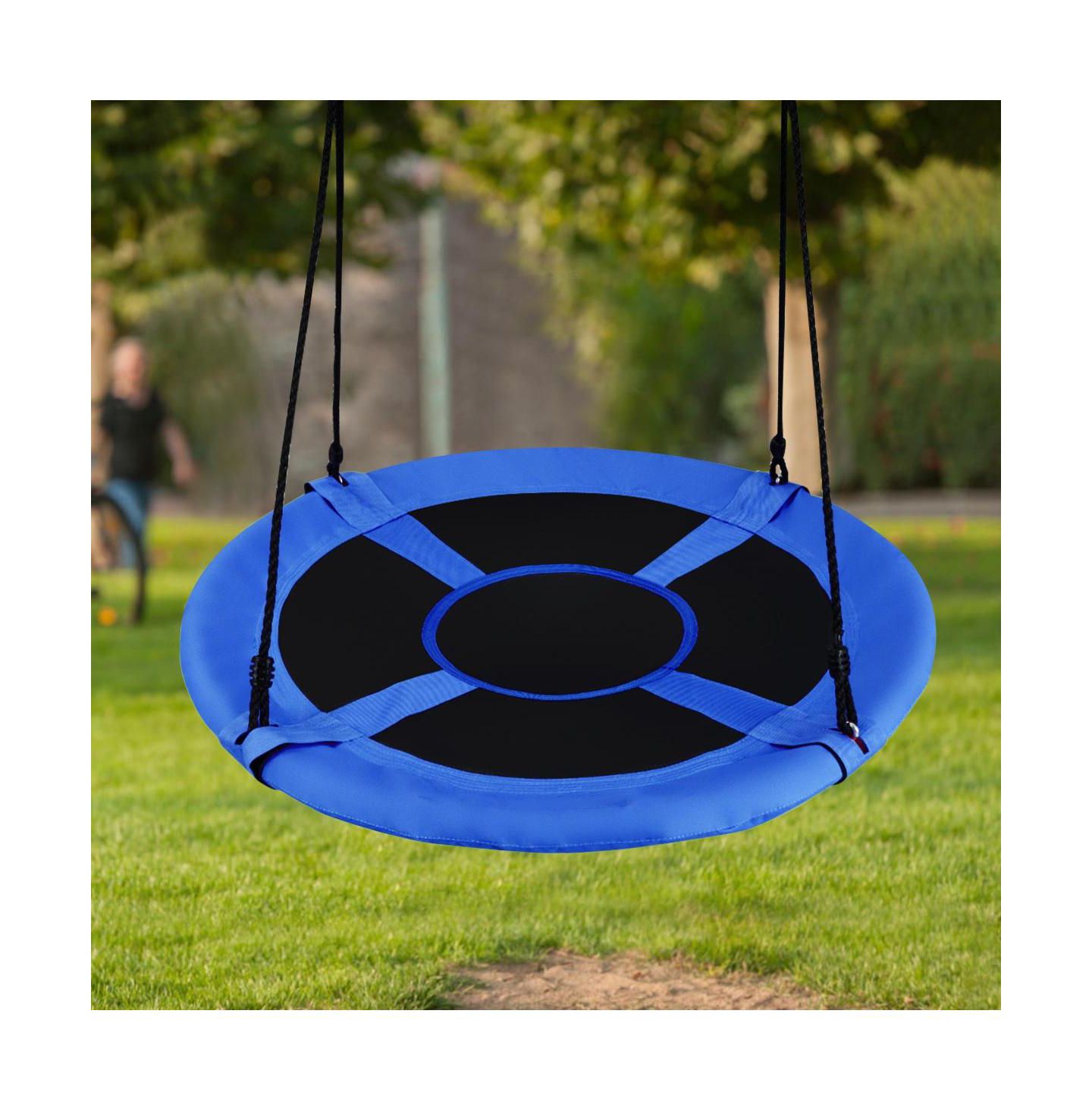 Детская игрушка Mecale 40 Inch Flying Saucer Adjustable-Height Tree Swing, Holds 700 lbs, Ages 3+, цвет: Синий — фото 2