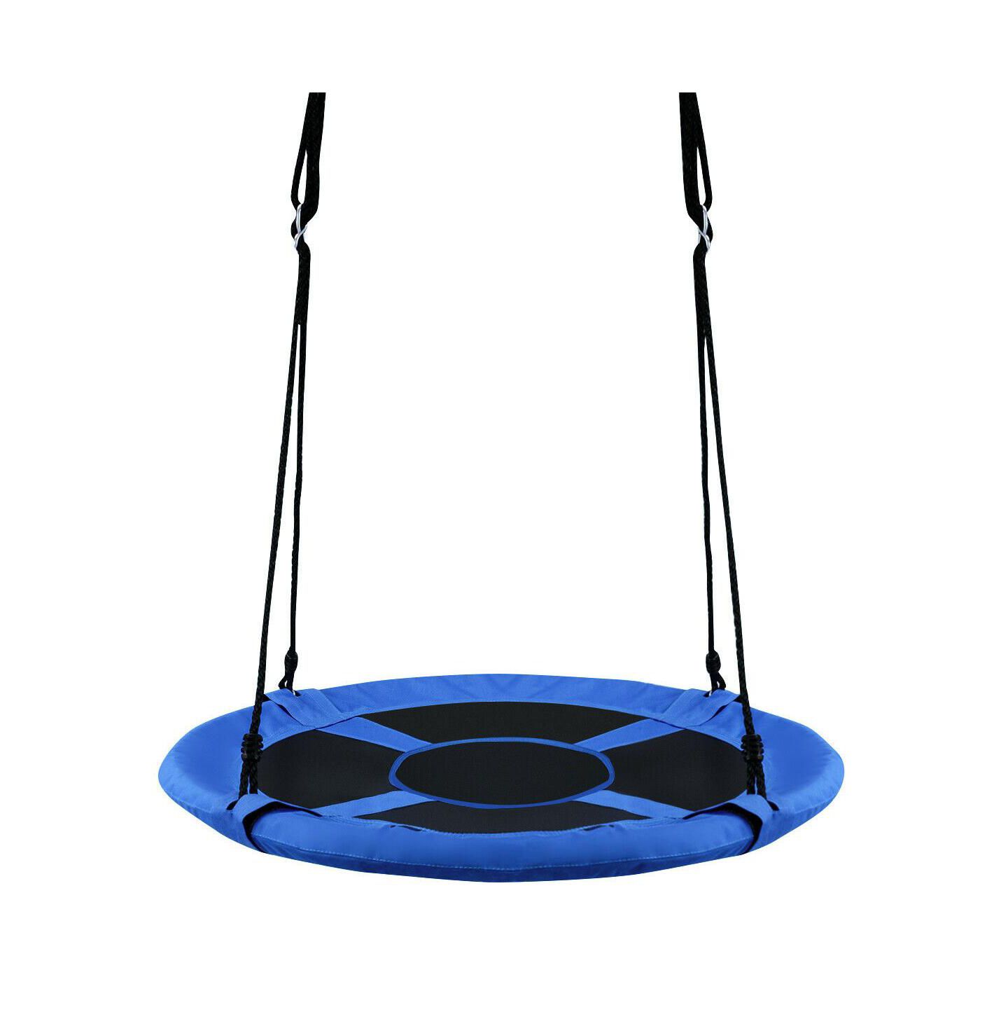 Детская игрушка Mecale 40 Inch Flying Saucer Adjustable-Height Tree Swing, Holds 700 lbs, Ages 3+, цвет: Синий — фото 1