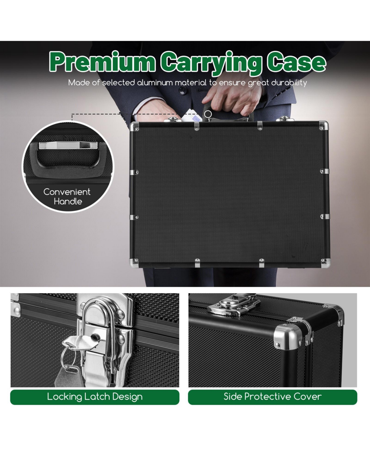 600-Piece Poker Chip Set 14 Gram Claytec Chips with Carrying Case