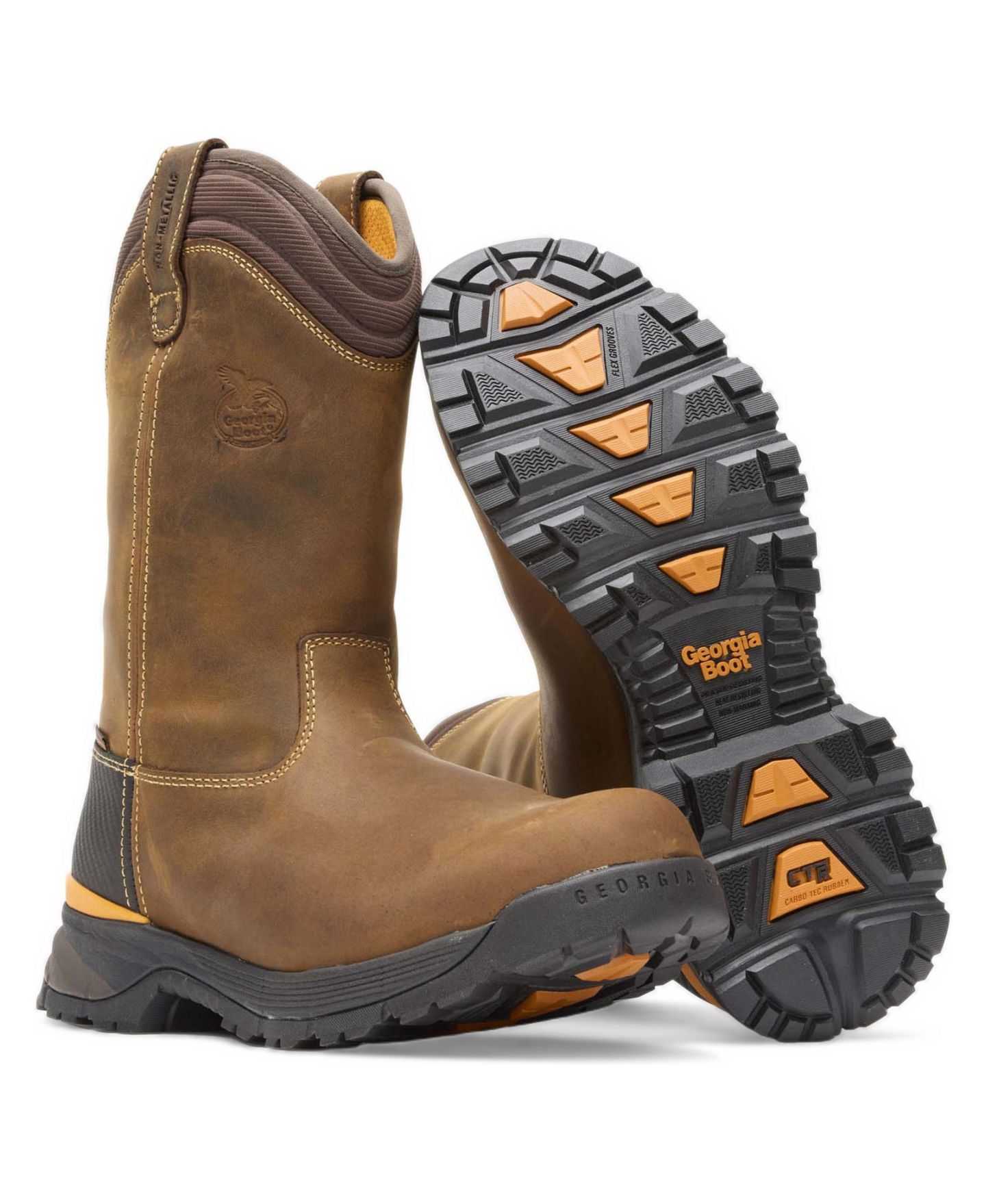 Мужские ботинки GEORGIA BOOT Tbd Waterproof Wellington Pull-On Boot, цвет: Коричневый — фото 2