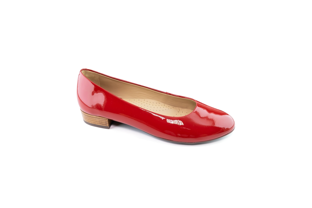 Womens Madison Slip on Comfort Flat - Navy soft patent