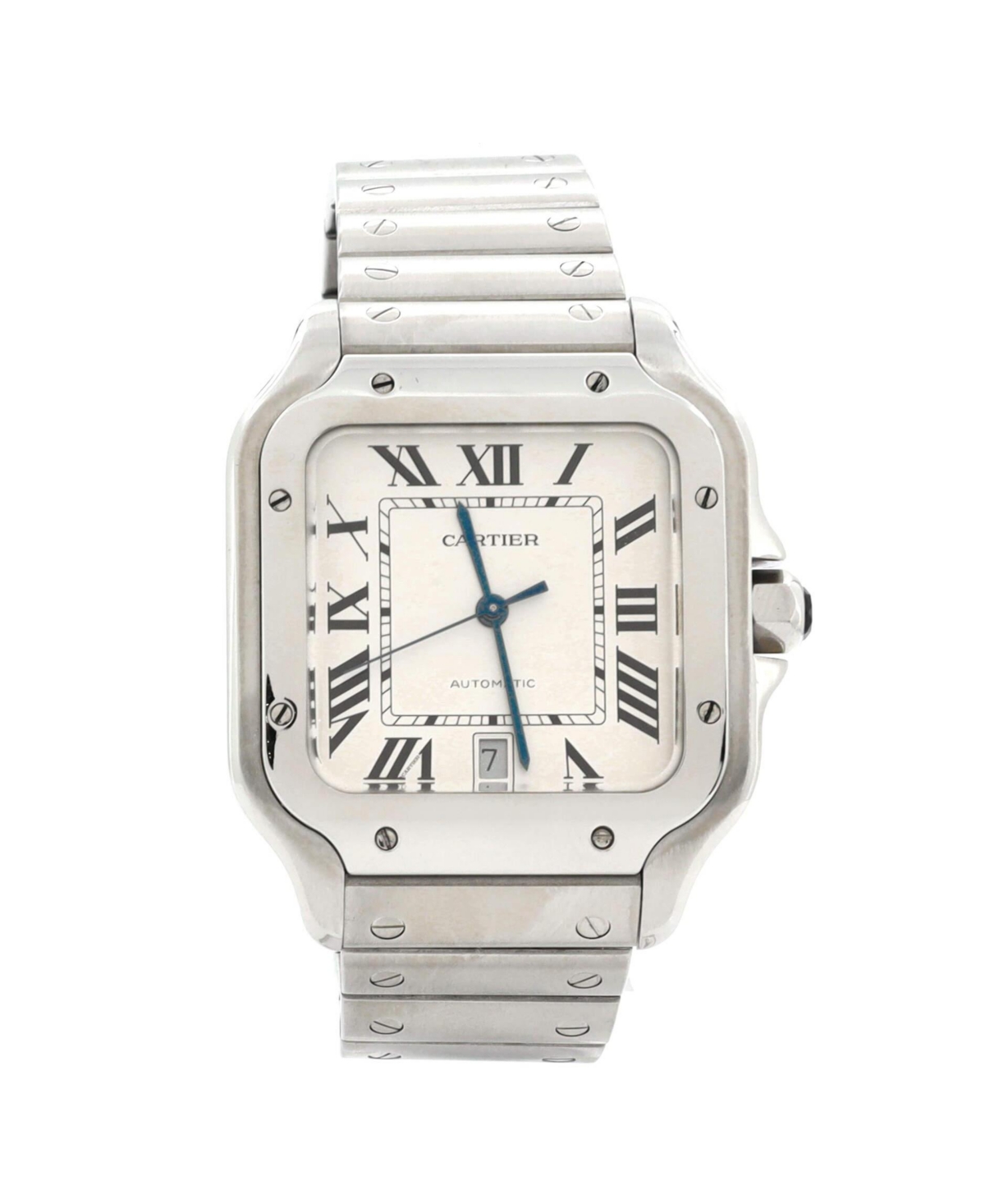 Santos de Cartier Automatic Watch in Stainless Steel 40mm - Dial color: silver