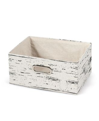 Chest w/3 Fabric Drawers Vintage Wood Frame End Table Side Sofa Table Nightstand