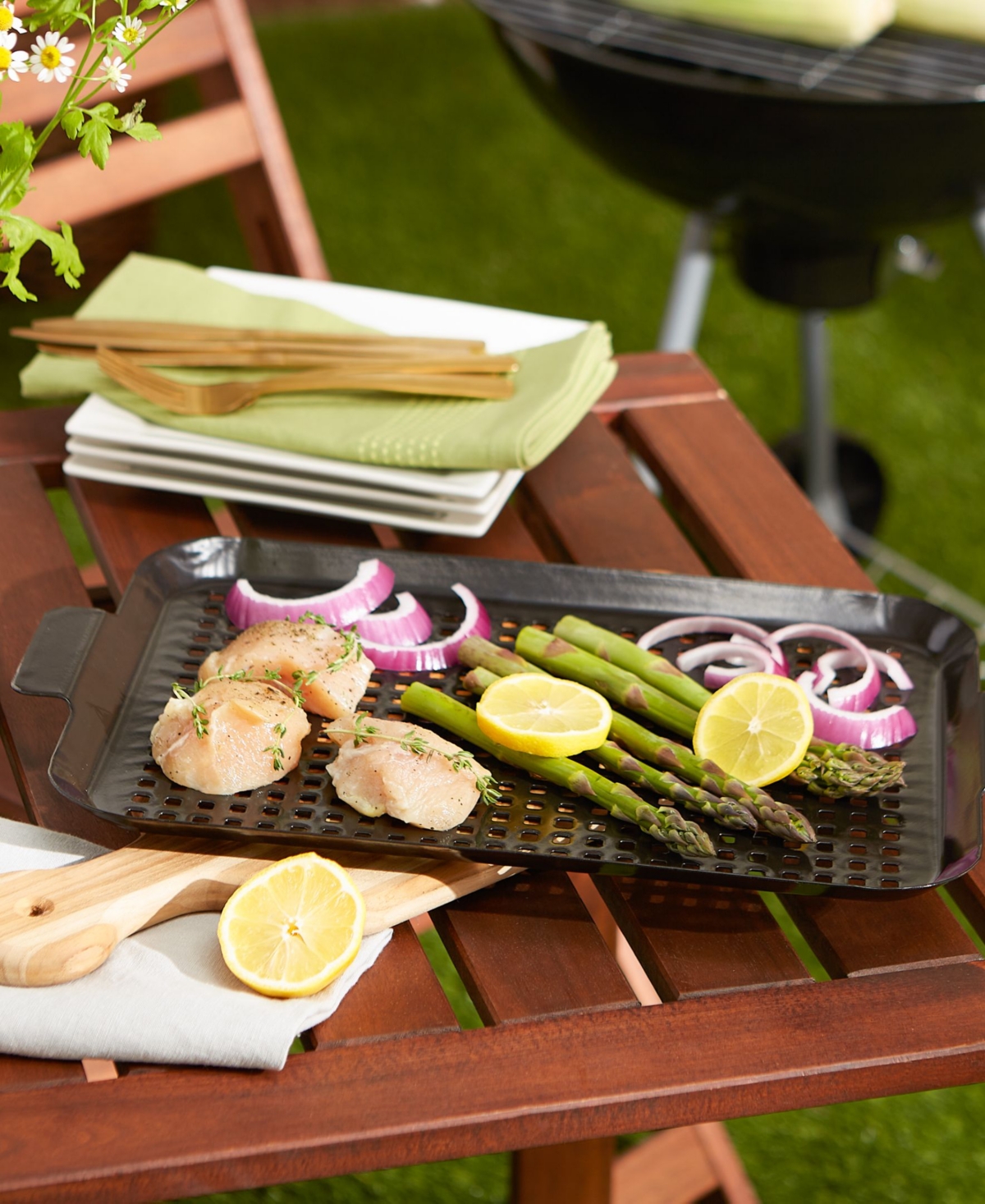 RSVP INTERNATIONAL PORCELAIN 17" COATED GRILL TOPPER 
