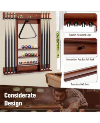 Wall-mounted Billiards Pool Cue Rack Only