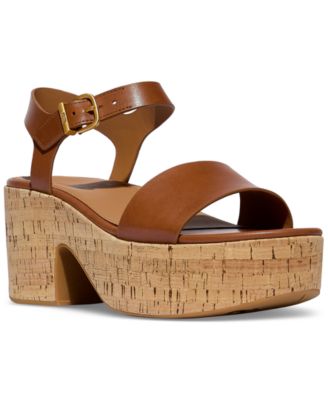 FitFlop - Women's Strappy Leather Cork Platform Sandals