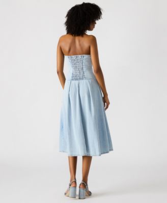 Women's Isla Strapless Denim Midi Dress