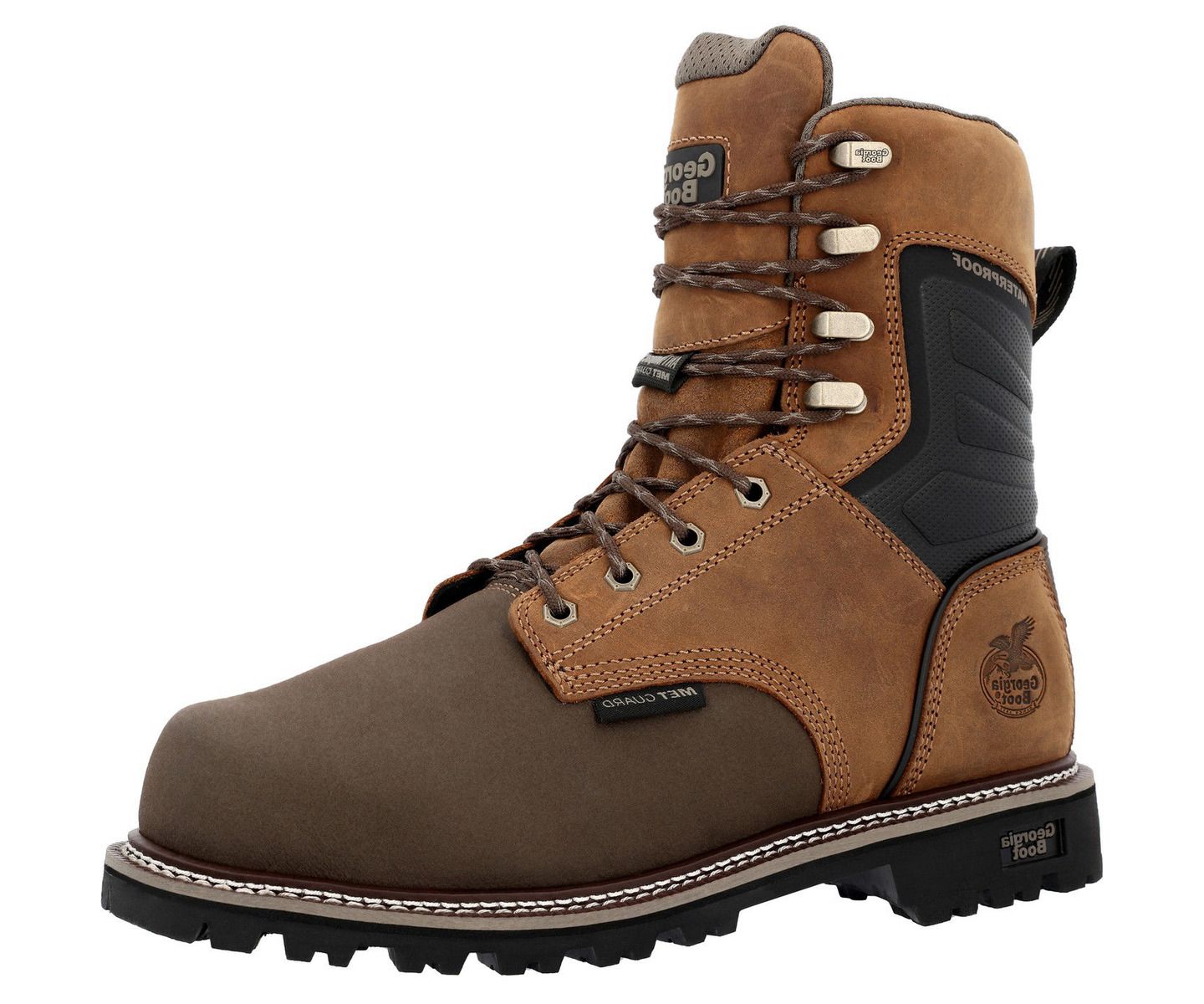 Мужские ботинки GEORGIA BOOT Brute Composite Toe Met Guard Waterproof Work Boot, цвет: Коричневый — фото 1