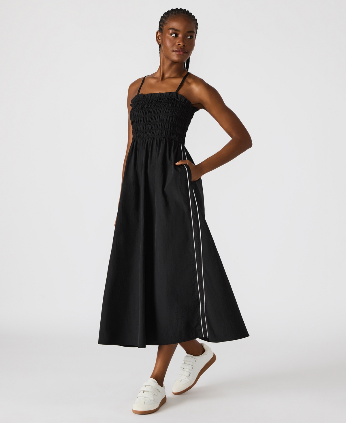Steve Madden Kit Smocked Flare Maxi Dress