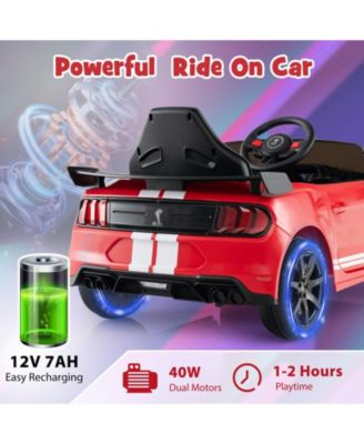 12V Licensed Ford Mustang Shelby GT500 Kids Ride on Car with Remote Control for Kids Aged 3-8