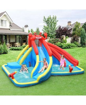 Inflatable Water Slide Bounce House with Water Cannon and Air Blower