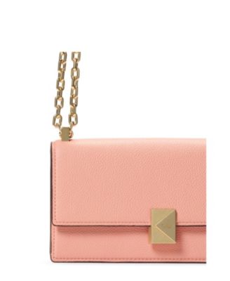 Deco Pebbled Mini Flap Chain Crossbody Bag