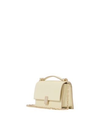 Women's Deco Pebbled Mini Flap Chain Crossbody Bag