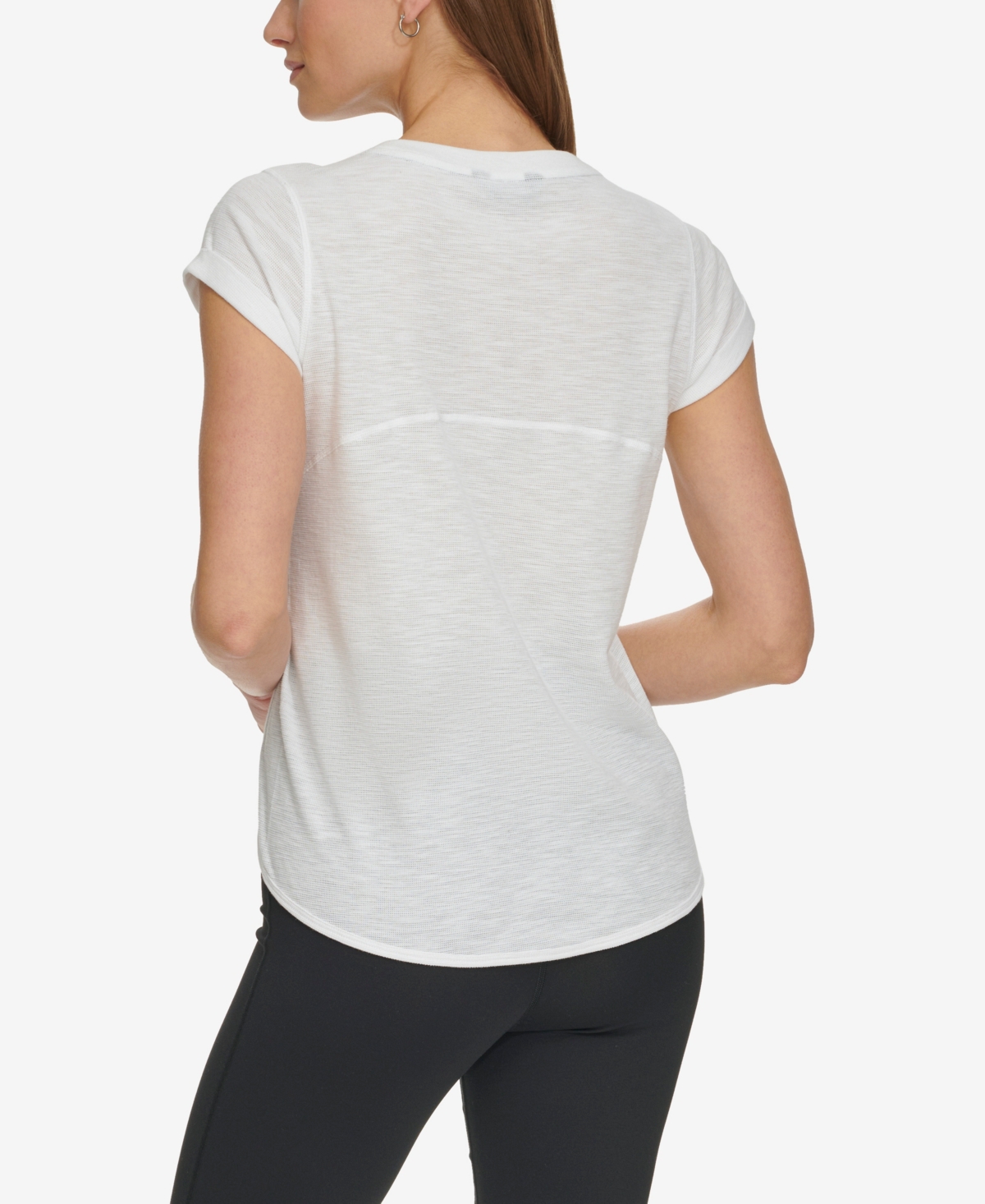 Dkny Mini Waffle Embroidered Logo T-shirt