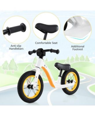 12-Inch Balance Bike with Adjustable Seat and Rotatable Handlebar for Over 36 Months Old