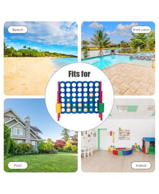 4-to-Score Giant Game Set with 42 Jumbo Rings and Quick-Release Slider