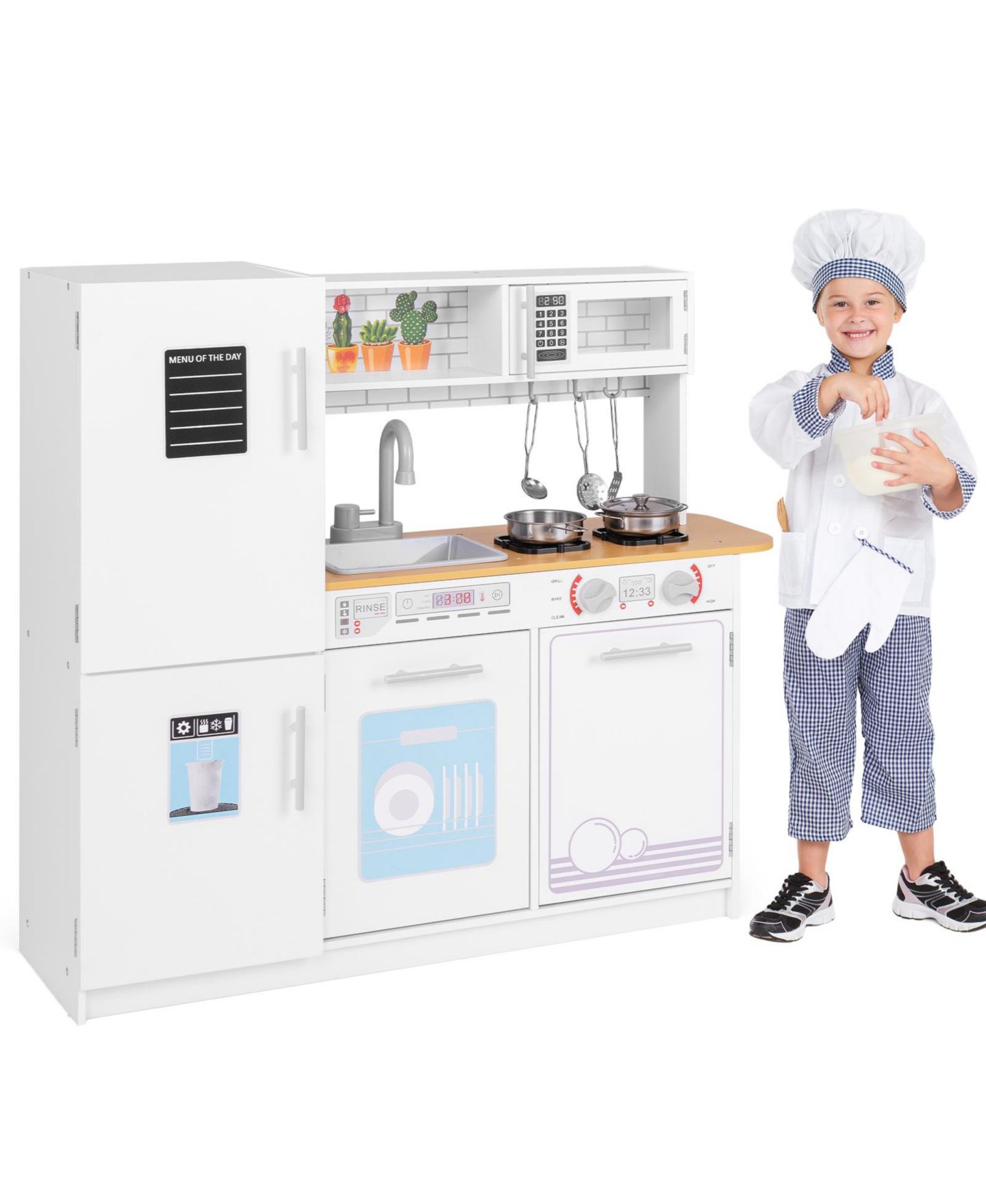 Детская игрушка Mecale Pretend Play Kitchen with Stove, Ages 3+, цвет: Белый — фото 1
