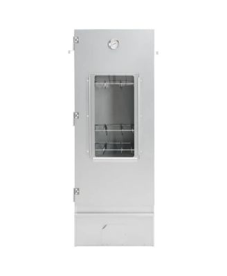 BBQ Oven Smoker with Wood Chips 17.5"x11.4"x43.3" Galvanized Steel