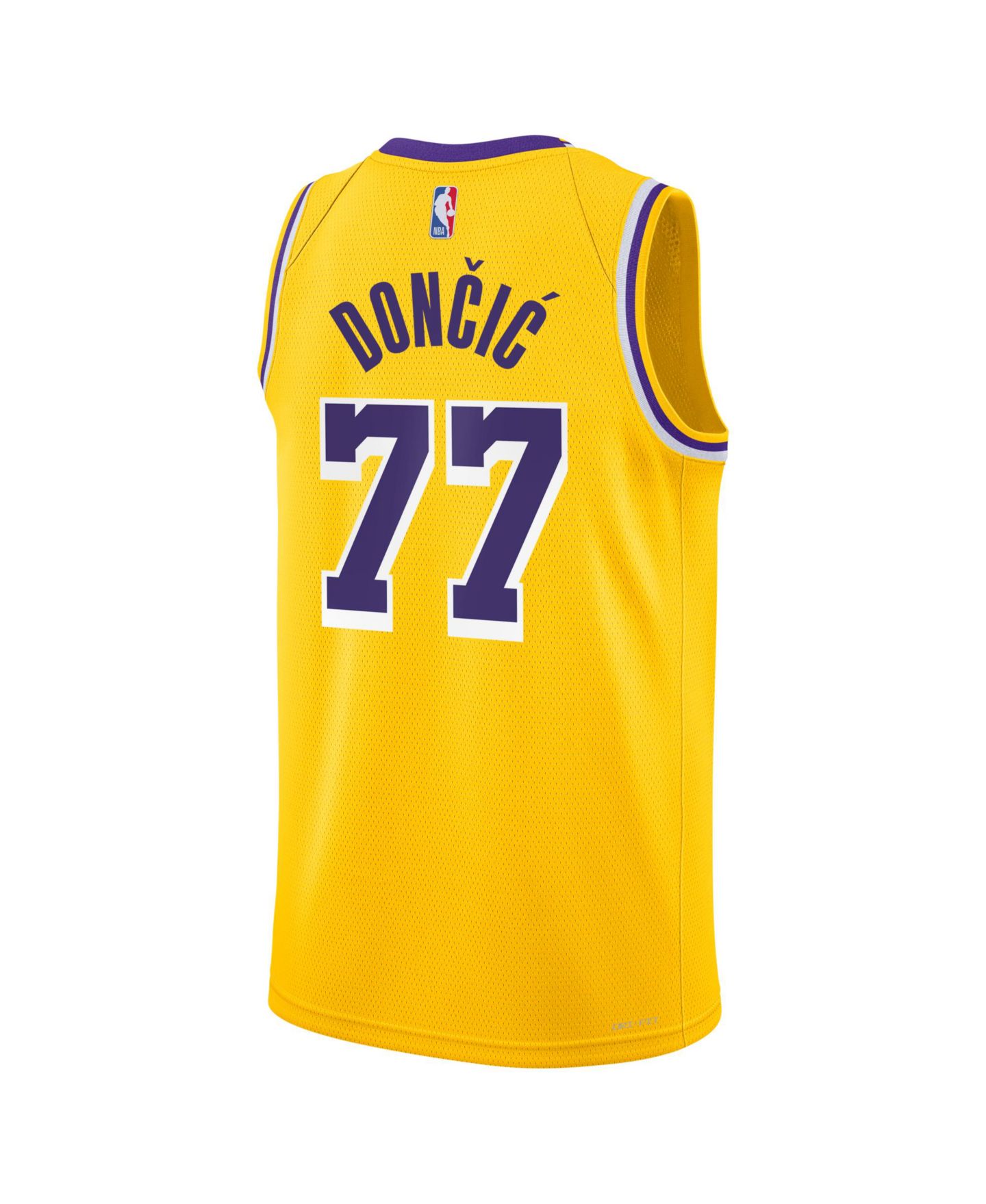 Детское джерси Nike Luka Doncic Los Angeles Lakers Swingman, Gold — фото 3