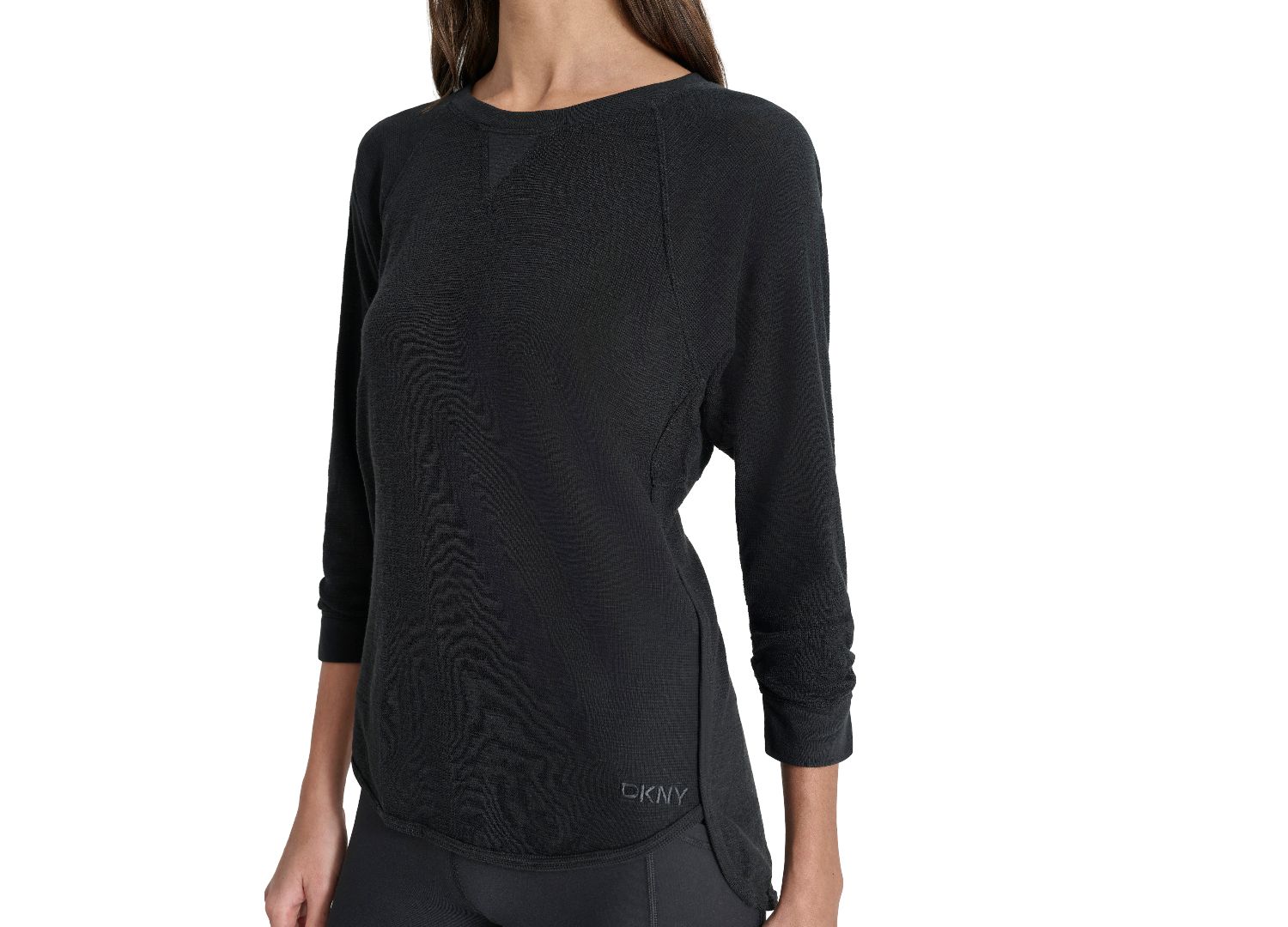 Women's Mini Slub Waffle Three-Quarter-Sleeve T-Shirt