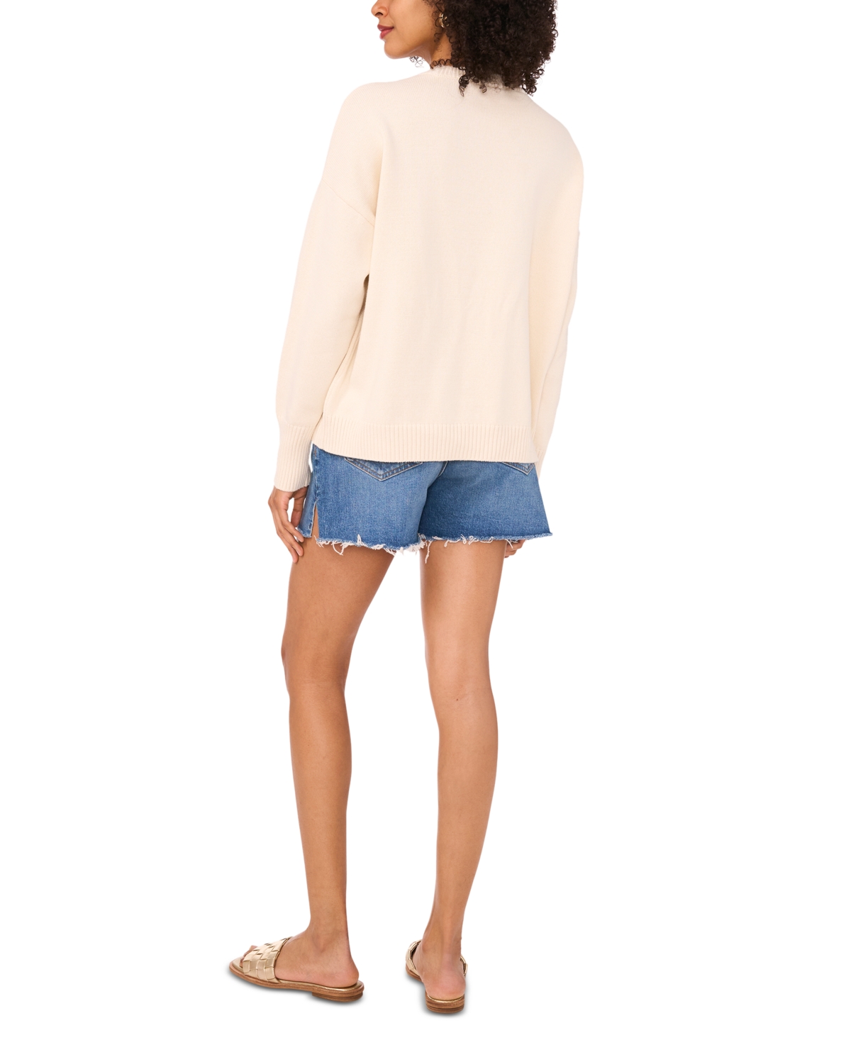Vince Camuto Women's Cotton Lobster Crewneck Sweater