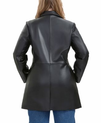 Plus Size Irina Leather Coat