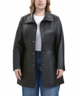 Plus Size Rosie Leather Coat