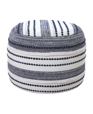 Upholstered Cotton Ottoman for Living Room Accent Chair and Footrest